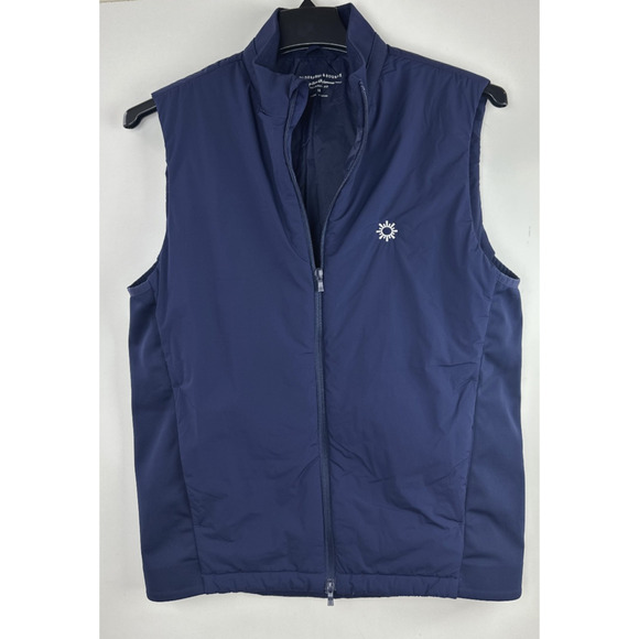 Holderness & Bourne The King Vest Men's Medium Navy Tailored Fit Full Zip *Logo - Picture 3 of 10
